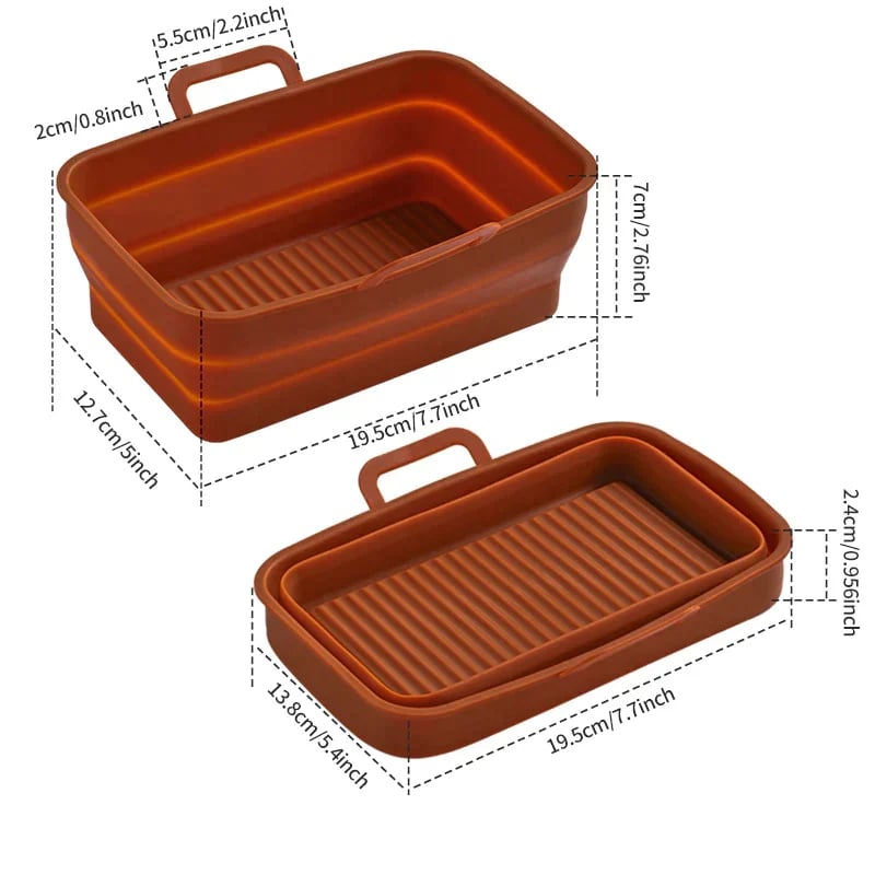 Foldable Air Fryer Silicone Baking Tray